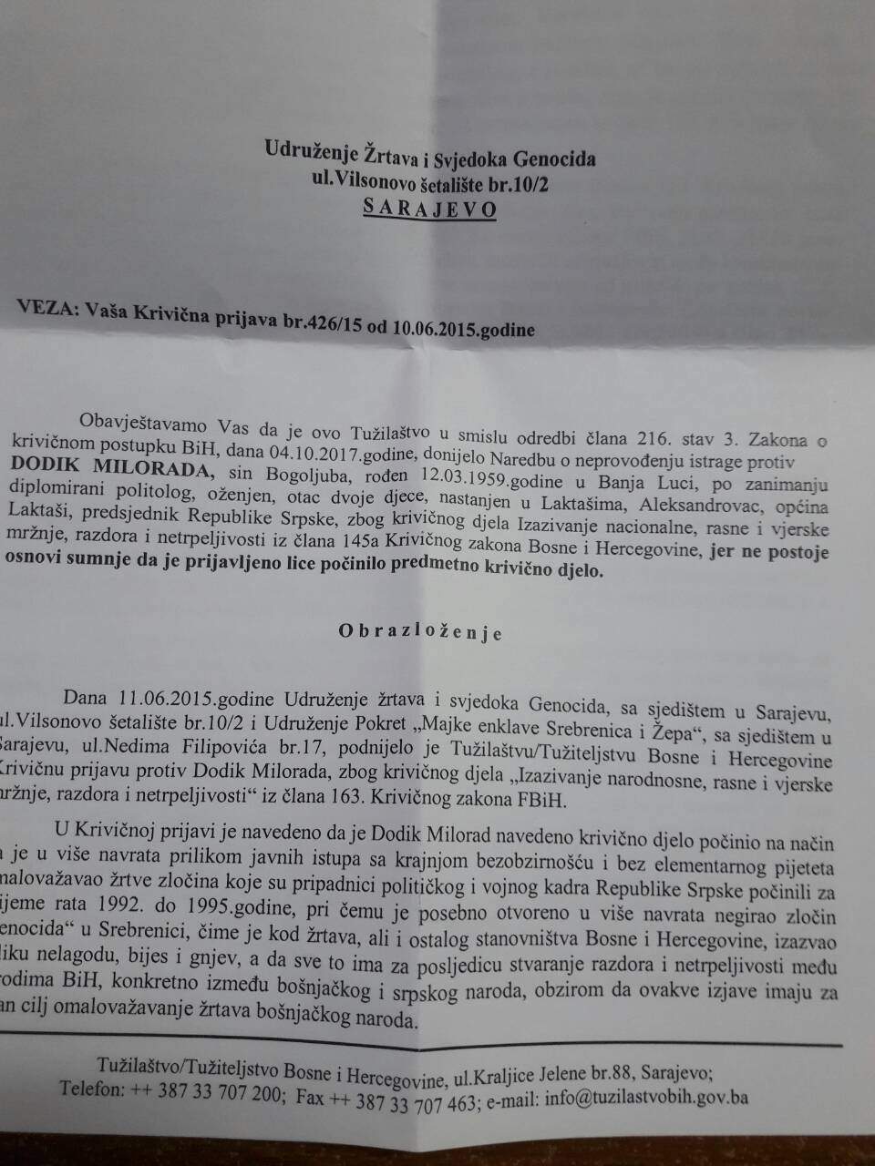 viber image2.jpg - Odbačena prijava  žrtava genocida protiv Milorada Dodika